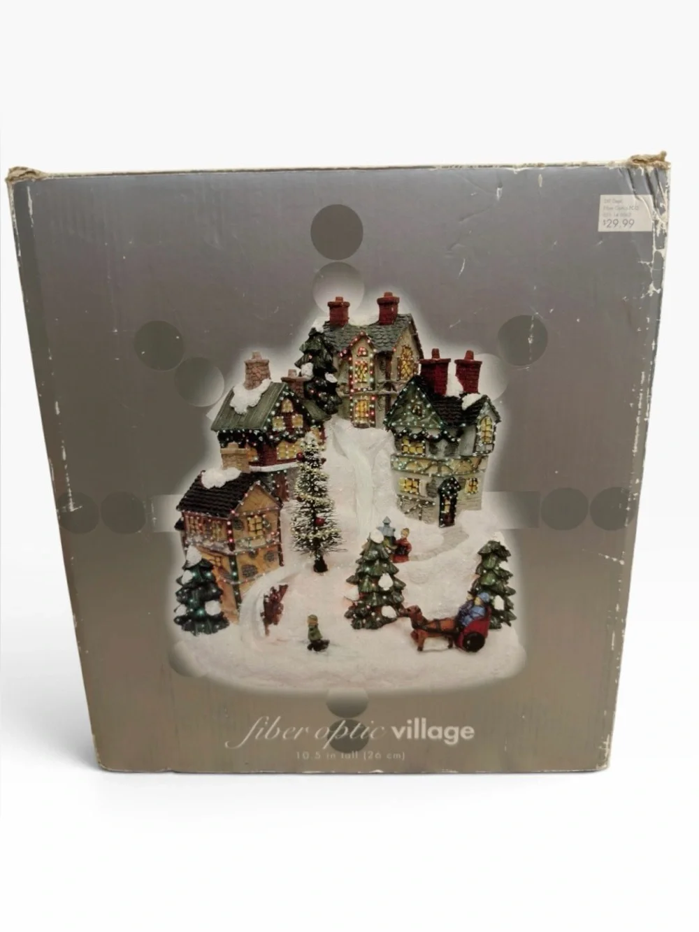 Vintage 2003 Target Classic Christmas Fiber Optic Village Lighted Holiday Decor